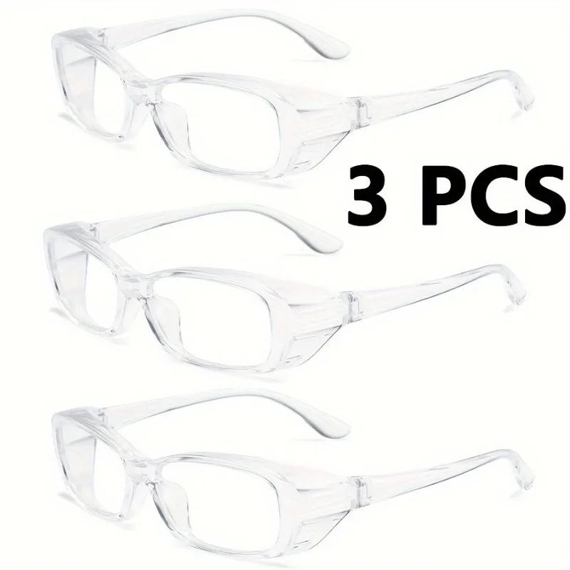 Blue Light Glasses - 3 stuks anti-condens veiligheidsbrillen met zijbescherming