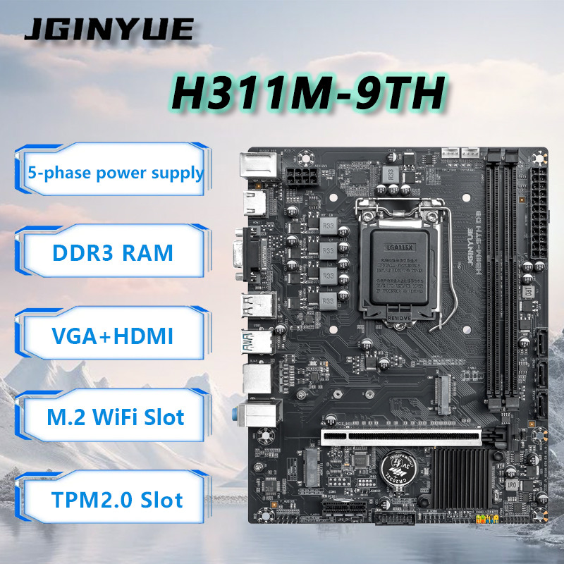 Home Office Budget - JGINYUE H110 Moederbord ondersteunt Intel 8/9th