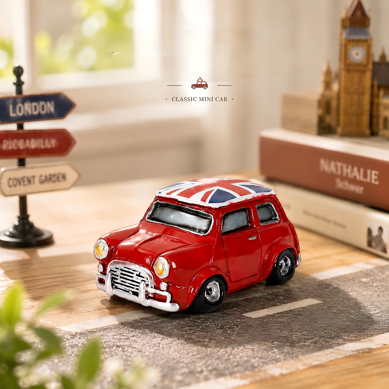 Home Office British - Vintage Britse auto beeldje hars ornament