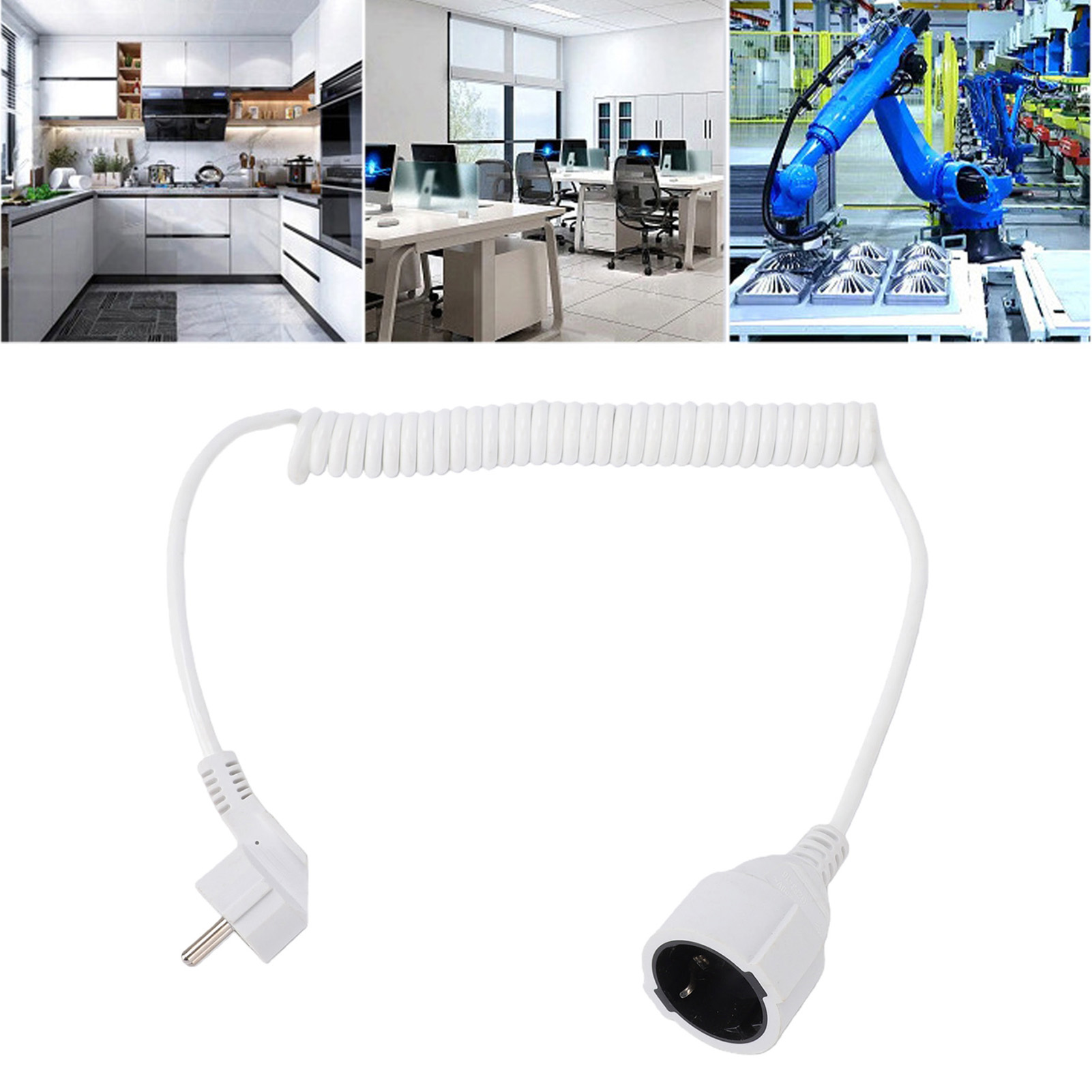 Home Office 2M X 2M - Verlengsnoer 3 x 1 mm² spiraalkabel