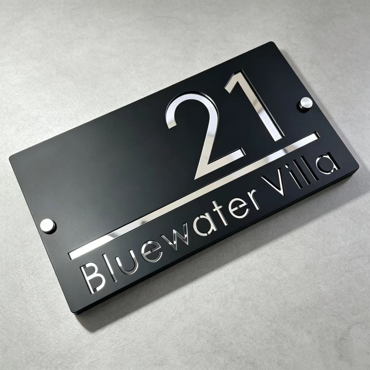 Home Office Number - Op maat gemaakte acryl lasergesneden borden,