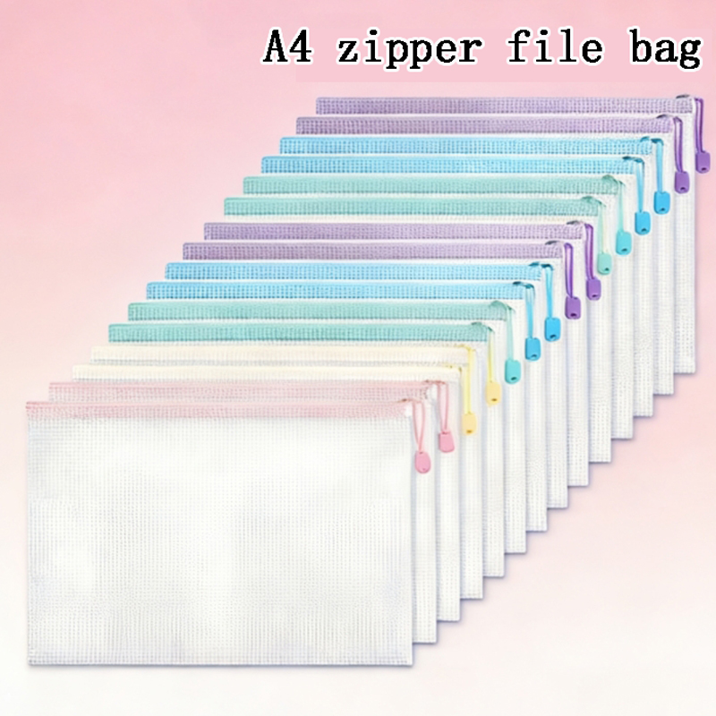 Home Office Travel Document - Macaron gekleurde waterdichte A4-rastermap met grote