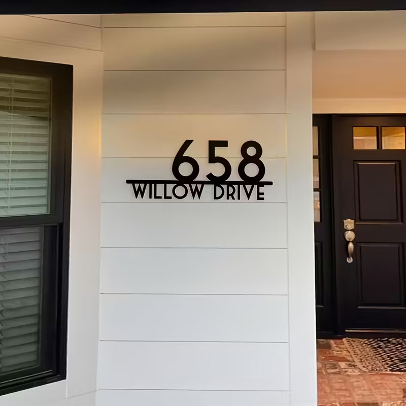 Gepersonaliseerd modern metale - Home Office Number recensie en prijs