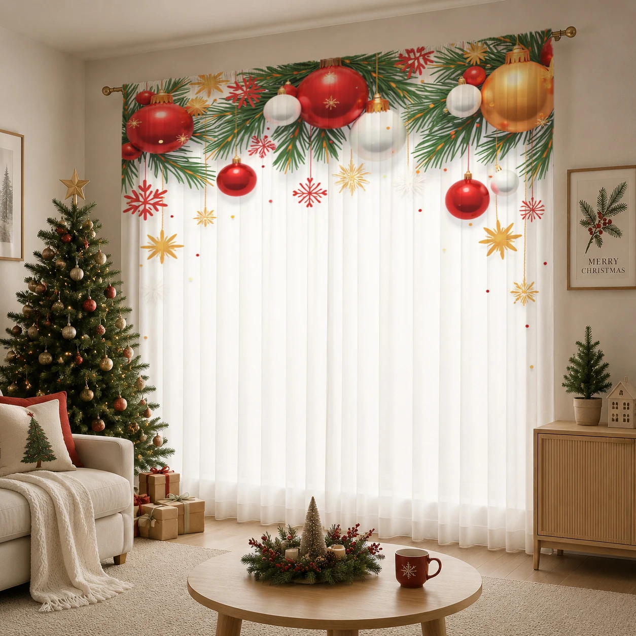 Kerstdag Gradient Sheer Gordij - Home Office With Plants recensie en prijs