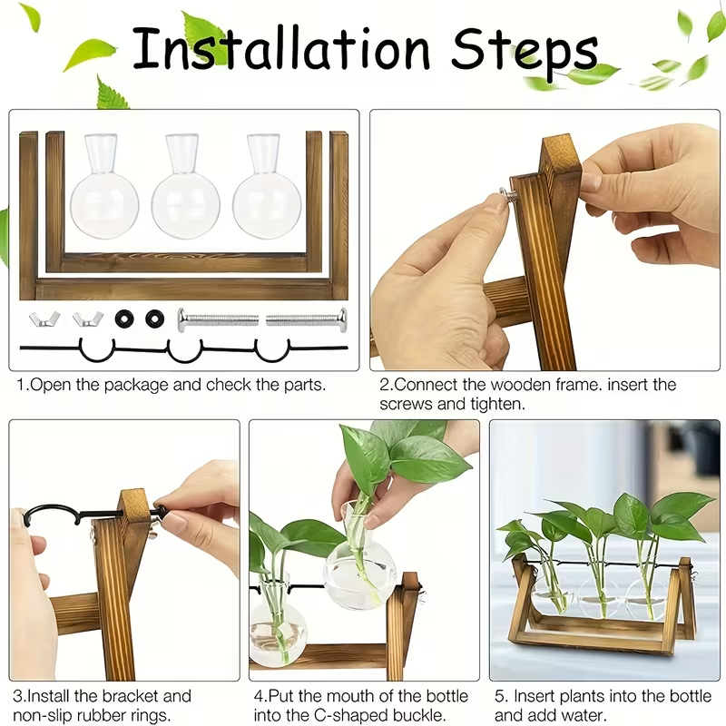 Houten standaard hydrocultuur  - Home Office With Plants recensie en prijs