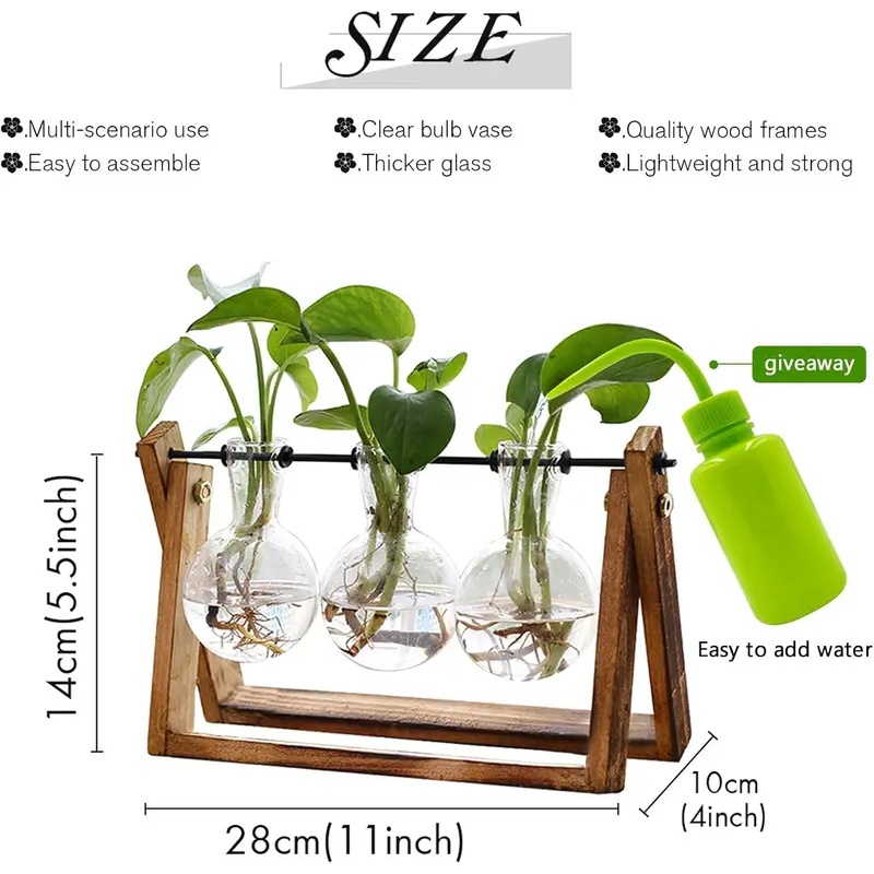Houten standaard hydrocultuur  - Home Office With Plants recensie en prijs