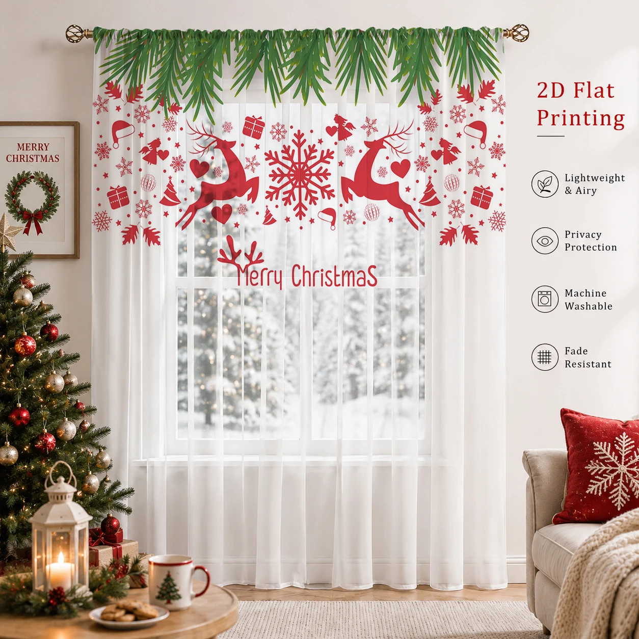 Kerstgradiënt transparant gord - Home Office With Plants recensie en prijs