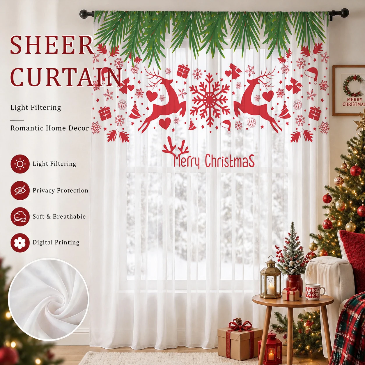 Kerstgradiënt transparant gord - Home Office With Plants recensie en prijs