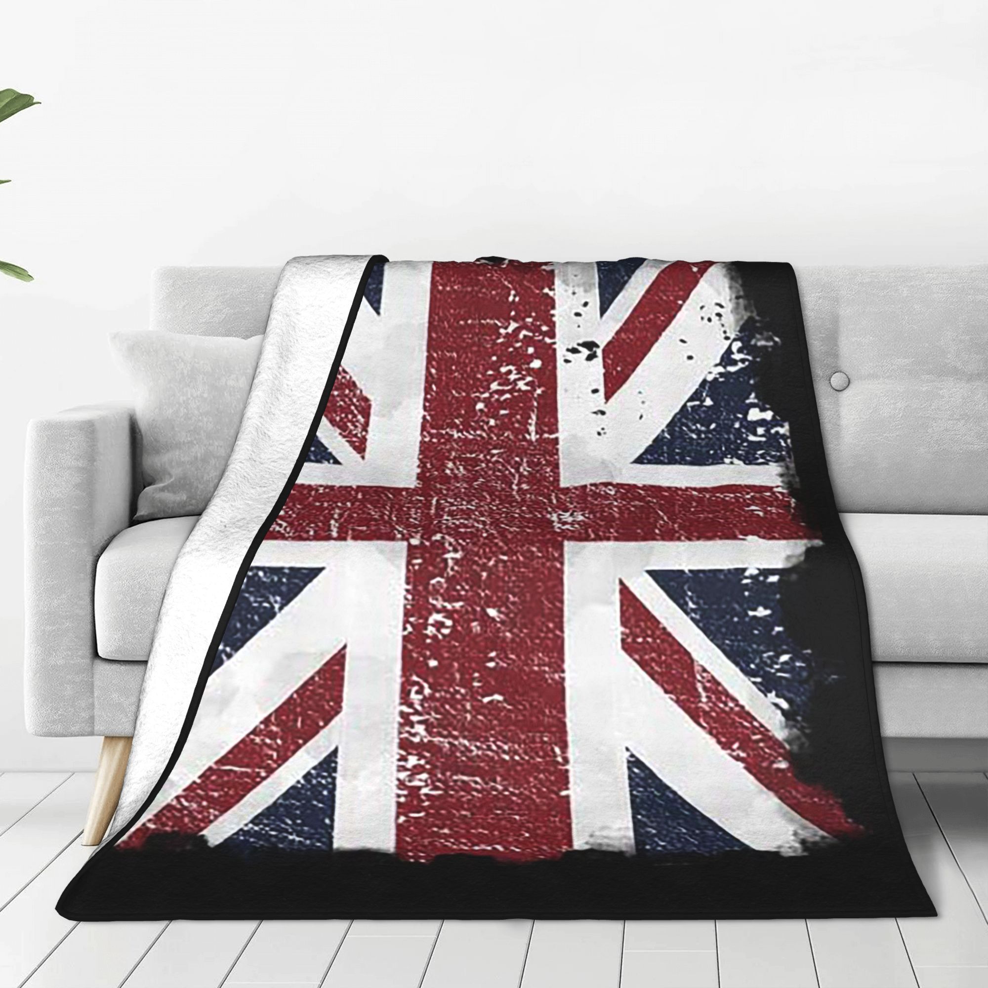 Verontruste Britse vlag zwart  - Home Office British recensie en prijs