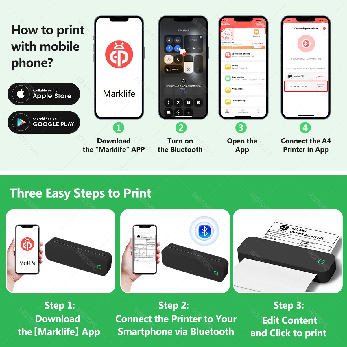 Draagbare A4 thermische printe - Home Office Travel Document recensie en prijs