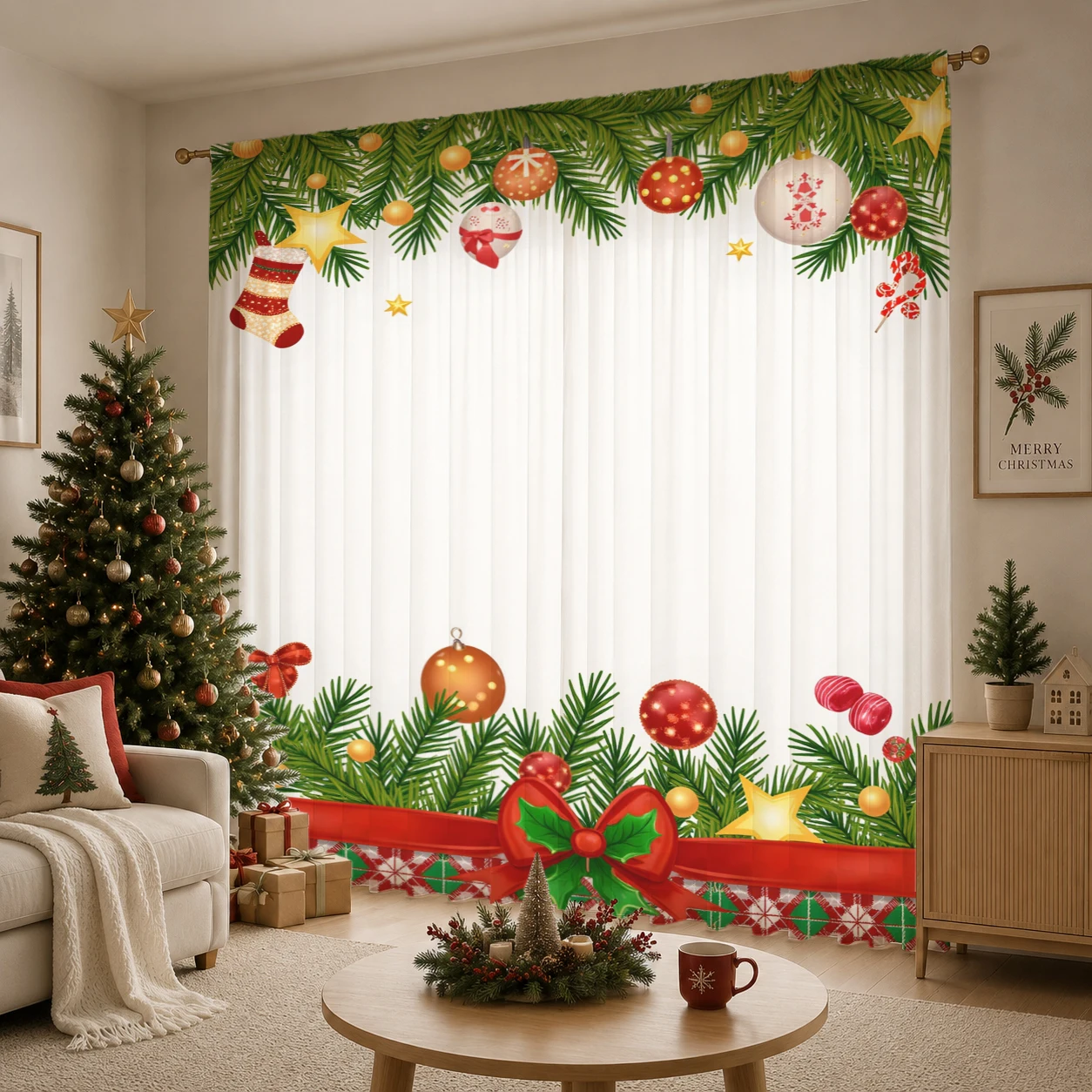 Kerstdag Gradient Sheer Gordij - Home Office With Plants recensie en prijs