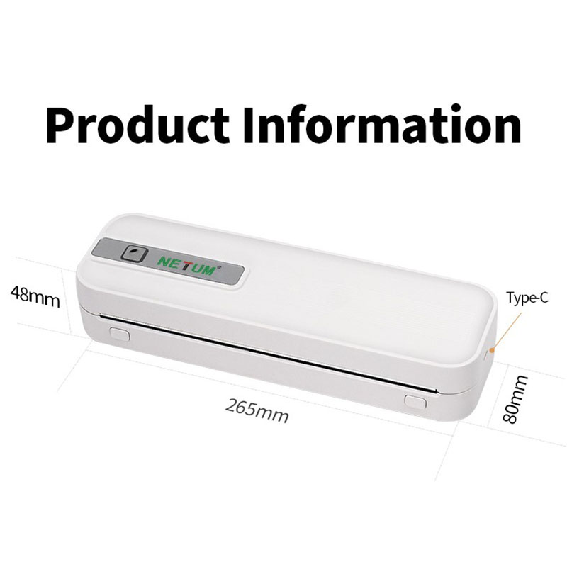 Draagbare A4 thermische printe - Home Office Travel Document recensie en prijs
