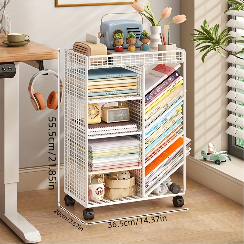 Rollende boekenwagen - Metalen - Home Office Shed recensie en prijs
