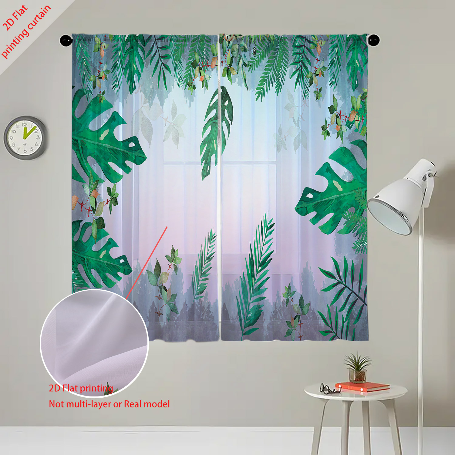 Plantenbedrukt transparant sch - Home Office With Plants recensie en prijs