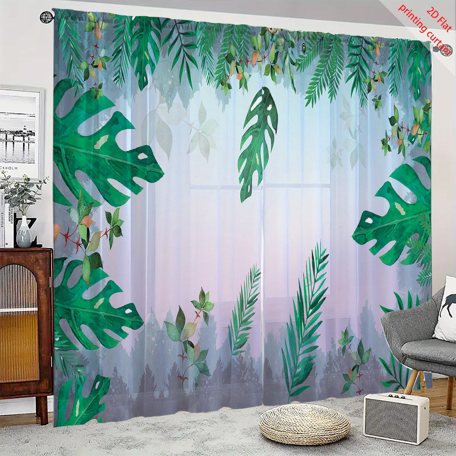 Plantenbedrukt transparant sch - Home Office With Plants recensie en prijs