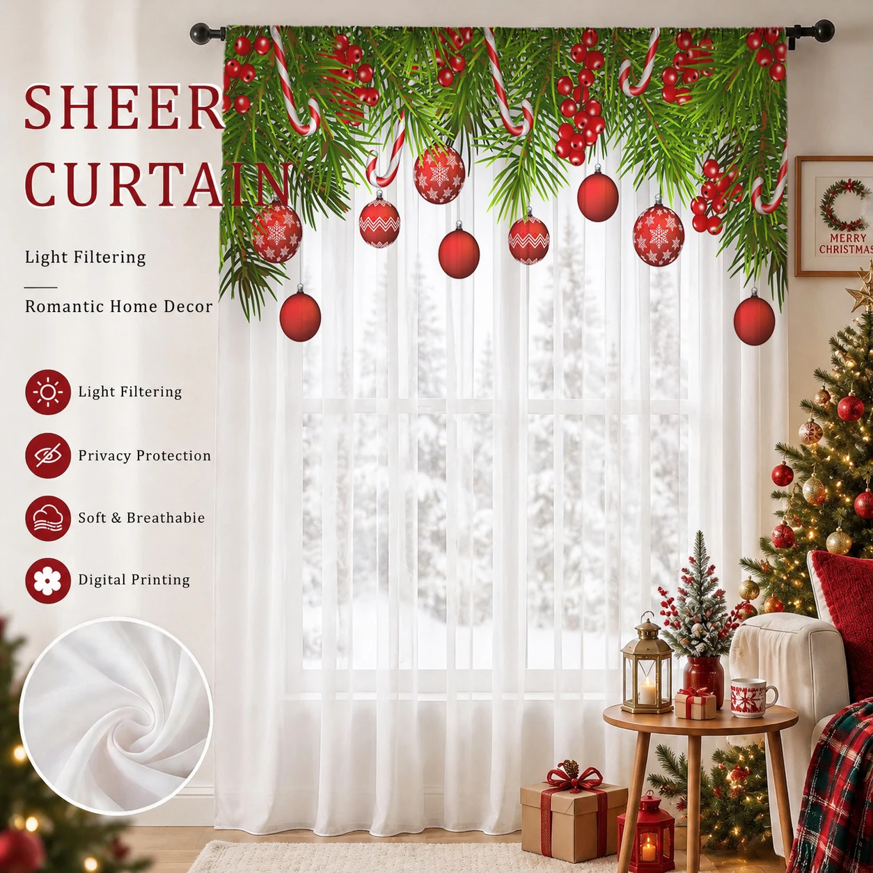 Kerstgradiënt transparant gord - Home Office With Plants recensie en prijs