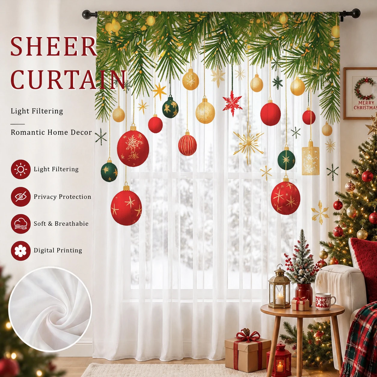 Kerstgradiënt transparant gord - Home Office With Plants recensie en prijs