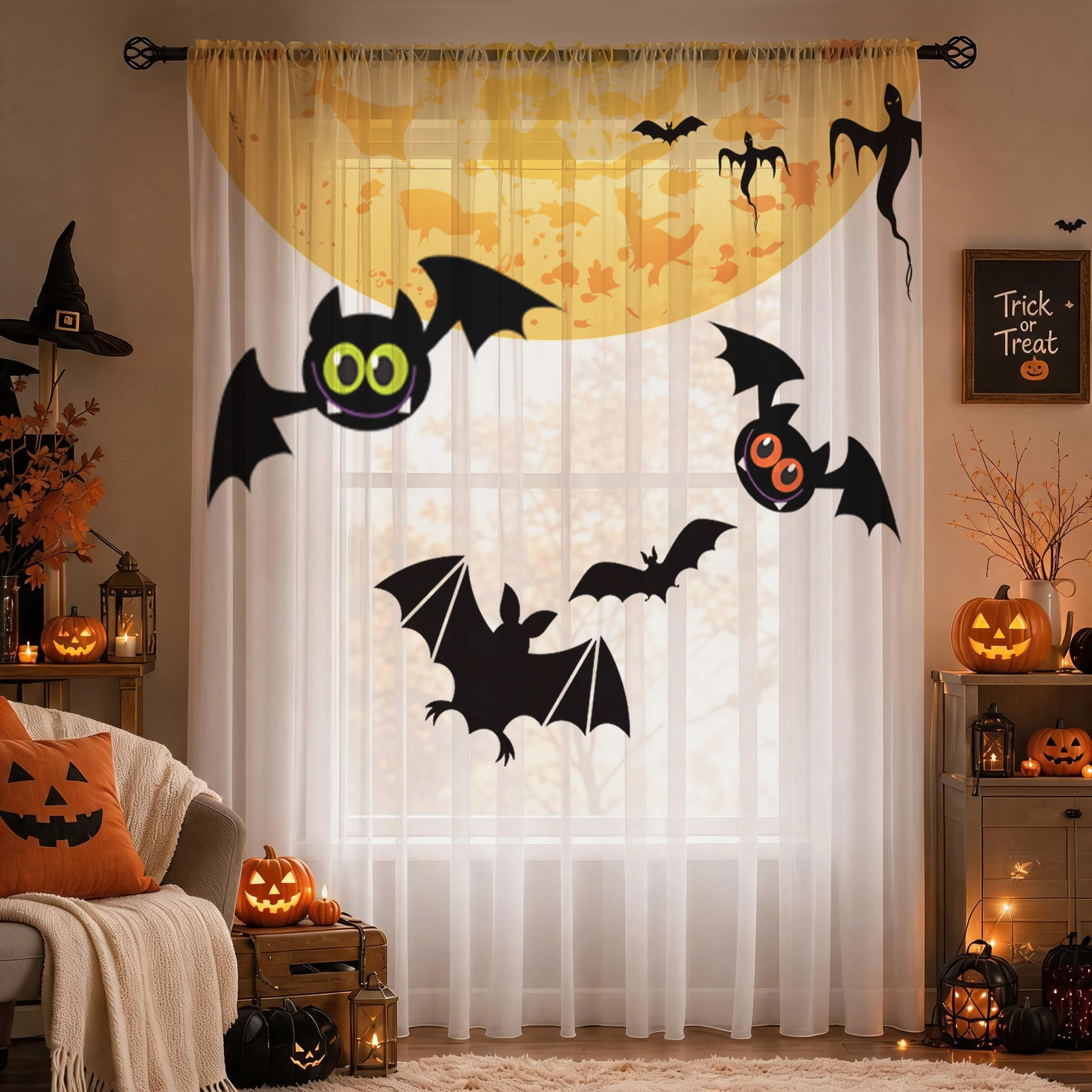 Halloween Day Gradient Sheer C - Home Office With Plants recensie en prijs