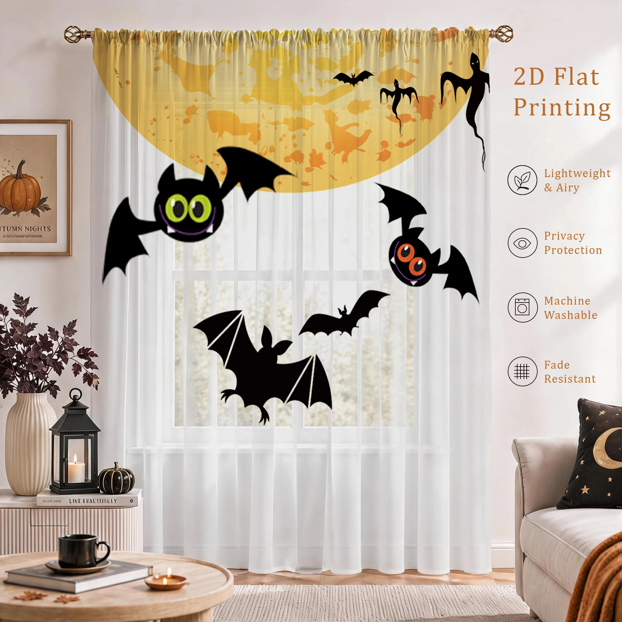 Halloween Day Gradient Sheer C - Home Office With Plants recensie en prijs